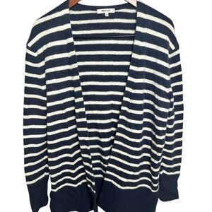 Madewell Navy and White Striped Sweater XS